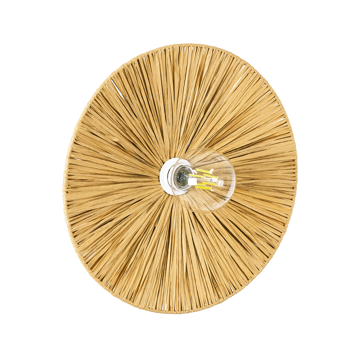 Boho Φωτιστικό Τοίχου - Απλίκα με Ντουί 1 x E27 AC 220-240V IP20 - Μπεζ - Μ40 x Π40 x Υ9cm