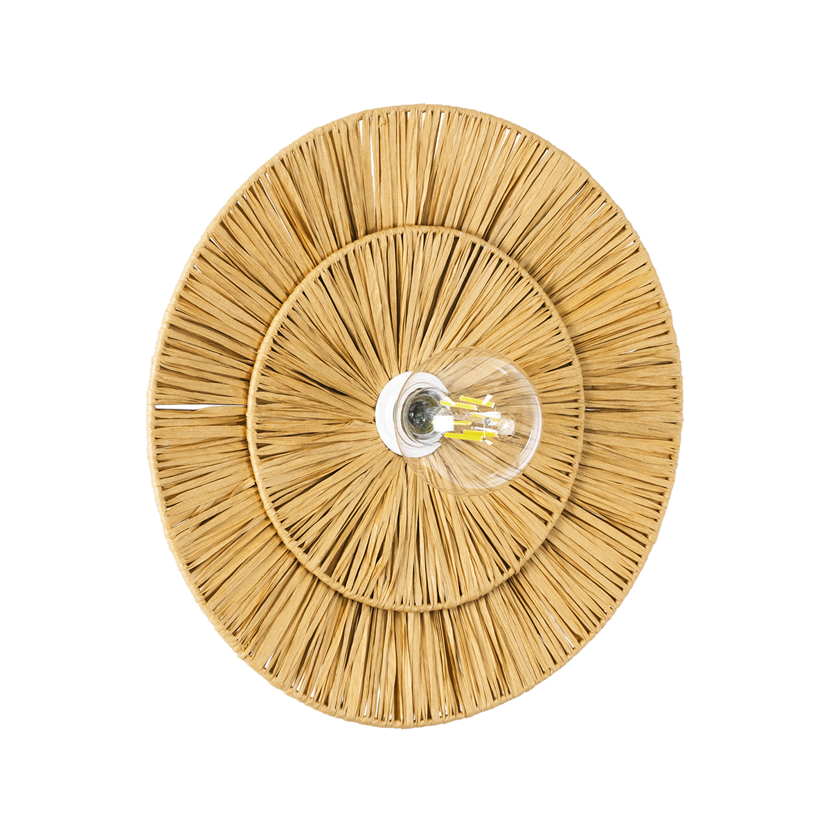 Boho Φωτιστικό Τοίχου - Απλίκα με Ντουί 1 x E27 AC 220-240V IP20 - Μπεζ - Μ40 x Π40 x Υ9cm
