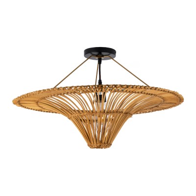 Boho Φωτιστικό Οροφής με Ντουί 1 x E27 AC 220-240V IP20 - Καφέ - Μ60 x Π60 x Υ36cm