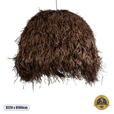 Boho Κρεμαστό Φωτιστικό Οροφής με Ντουί 1 x E27 AC 220-240V IP20 - Καφέ - Μ120 x Π120 x Υ100cm
