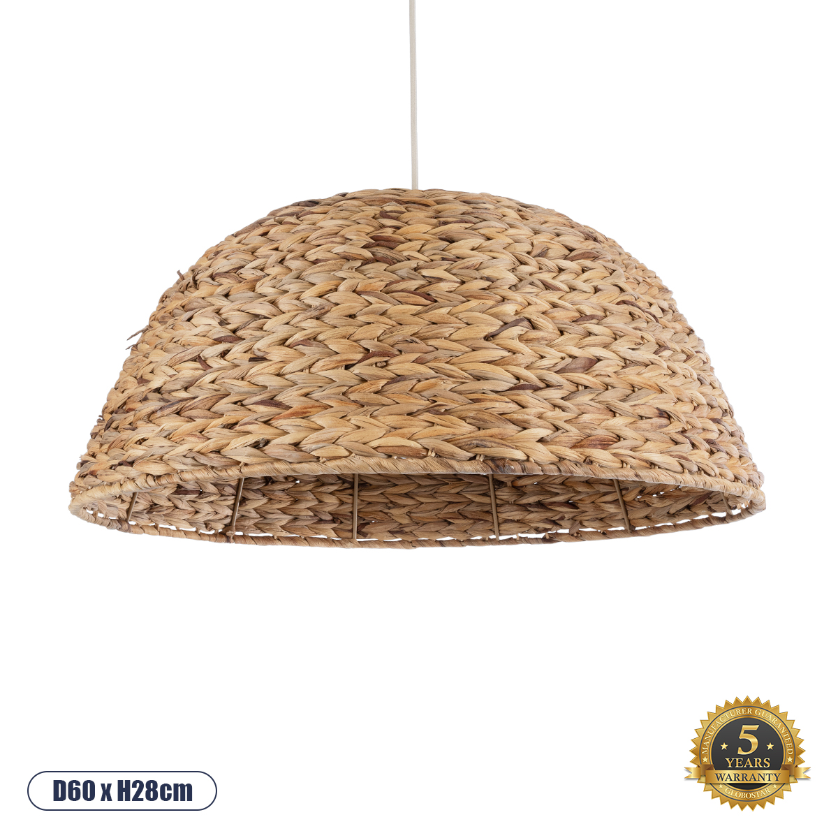 Boho Κρεμαστό Φωτιστικό Οροφής με Ντουί 1 x E27 AC 220-240V IP20 - Μπεζ - Μ60 x Π60 x Υ28cm