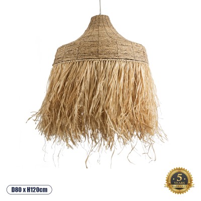 Boho Κρεμαστό Φωτιστικό Οροφής με Ντουί 1 x E27 AC 220-240V IP20 - Μπεζ - Μ80 x Π80 x Υ120cm