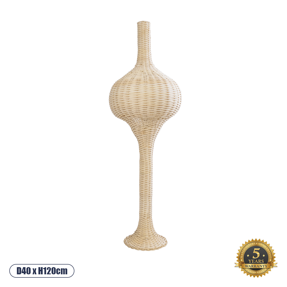 Boho Επιδαπέδιο Φωτιστικό με Ντουί 1 x E27 AC 220-240V IP20 - Μπεζ - Μ40 x Π40 x Υ120cm