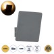 Μοντέρνο Φωτιστικό Τοίχου - Απλίκα LED 10W 1000lm 60° AC 220-240V Αδιάβροχο IP65 Θερμό Λευκό 2700K - Bridgelux COB Chip & TÜV SÜD Driver - Γκρι Ανθρακί Ματ - Μ14 x Π14 x Υ4.5cm - 5 Χρόνια Εγγύηση