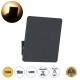 Μοντέρνο Φωτιστικό Τοίχου - Απλίκα LED 10W 1000lm 60° AC 220-240V Αδιάβροχο IP65 Θερμό Λευκό 2700K - Bridgelux COB Chip & TÜV SÜD Driver - Μαύρο Ματ - Μ14 x Π14 x Υ4.5cm - 5 Χρόνια Εγγύηση