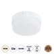 Φωτιστικό Πλαφονιέρα Οροφής LED 12W 1140lm 180° AC 220-240V Αδιάβροχο IP54 Φυσικό Λευκό 4500K - Lumileds SMD Chip - Λευκό Γαλακτερό - Μ12 x Π12 x Υ4.5cm - 2 Χρόνια Εγγύηση