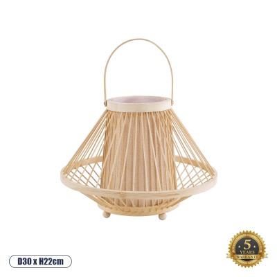 Boho Επιτραπέζιο Φωτιστικό Πορτατίφ με Ντουί 1 x E27 AC 220-240V IP20 - Μπεζ - Μ30 x Π30 x Υ22cm