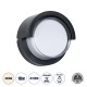 Μοντέρνο Φωτιστικό Τοίχου - Απλίκα LED 10W 1050lm 120° AC 220-240V Αδιάβροχο IP65 Φυσικό Λευκό 4500K - Bridgelux SMD Chip - Μαύρο Ματ - Μ17 x Π17 x Υ9cm - 3 Χρόνια Εγγύηση