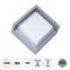 Μοντέρνο Φωτιστικό Τοίχου - Απλίκα LED 10W 1050lm 120° AC 220-240V Αδιάβροχο IP65 Φυσικό Λευκό 4500K - Bridgelux SMD Chip - Γκρι - Μ17 x Π17 x Υ9cm - 3 Χρόνια Εγγύηση