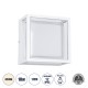 Μοντέρνο Φωτιστικό Τοίχου - Απλίκα LED 10W 1050lm 120° AC 220-240V Αδιάβροχο IP65 Φυσικό Λευκό 4500K - Bridgelux SMD Chip - Λευκό Ματ - Μ17 x Π17 x Υ9cm - 3 Χρόνια Εγγύηση