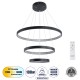 Μοντέρνο Κρεμαστό Φωτιστικό Οροφής LED 100W 11200lm 360° AC 220-240V IP20 Ρυθμιζόμενο Λευκό CCT με Χειριστήριο από 2700K έως 6000K Dimmable - Lumileds SMD Chip - Μαύρο Ματ - Μ90 x Π90 x Υ90cm - 3 Χρόνια Εγγύηση