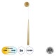 Μοντέρνο Φωτιστικό Τοίχου - Απλίκα LED 3W 330lm 180° AC 220-240V IP20 Ρυθμιζόμενο Λευκό CCT με On/Off 2700K/4500K/6000K - Lumileds SMD Chip - Χρυσό Βούρτσας - Μ3.2 x Π3.2 x Υ51.5cm - 3 Χρόνια Εγγύηση