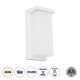 Μοντέρνο Φωτιστικό Τοίχου - Απλίκα LED 18W 1890lm 120° AC 220-240V Αδιάβροχο IP65 Φυσικό Λευκό 4500K - Bridgelux SMD Chip - Λευκό Ματ - Μ24.5 x Π11 x Υ9.5cm - 3 Χρόνια Εγγύηση