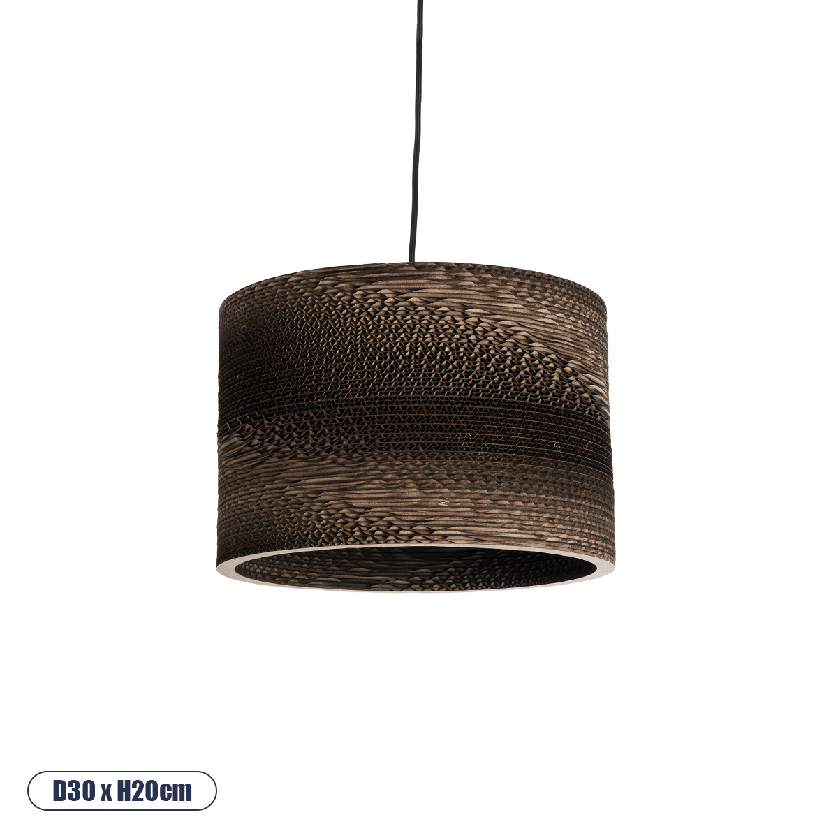 Boho Κρεμαστό Φωτιστικό Οροφής με Ντουί 1 x E27 AC 220-240V IP20 - Καφέ - Μ30 x Π30 x Y20cm