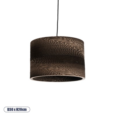 Boho Κρεμαστό Φωτιστικό Οροφής με Ντουί 1 x E27 AC 220-240V IP20 - Καφέ - Μ30 x Π30 x Y20cm