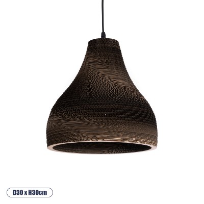 Boho Κρεμαστό Φωτιστικό Οροφής με Ντουί 1 x E27 AC 220-240V IP20 - Καφέ - Μ30 x Π30 x Y30cm