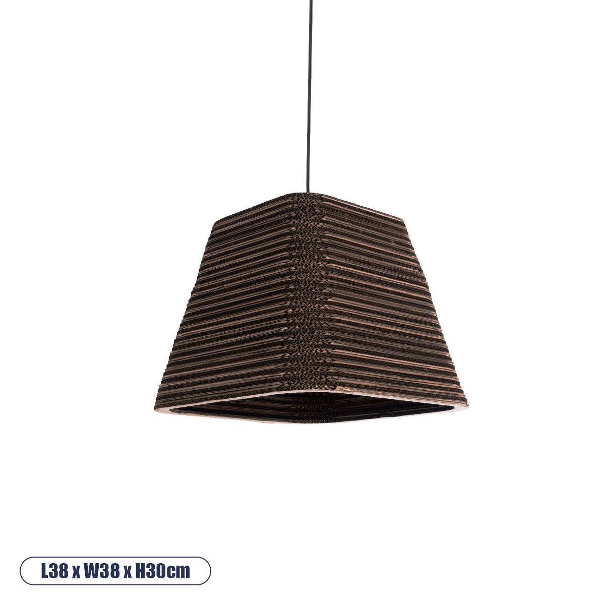 Boho Κρεμαστό Φωτιστικό Οροφής με Ντουί 1 x E27 AC 220-240V IP20 - Καφέ - Μ38 x Π38 x Υ30cm
