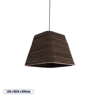 Boho Κρεμαστό Φωτιστικό Οροφής με Ντουί 1 x E27 AC 220-240V IP20 - Καφέ - Μ38 x Π38 x Υ30cm