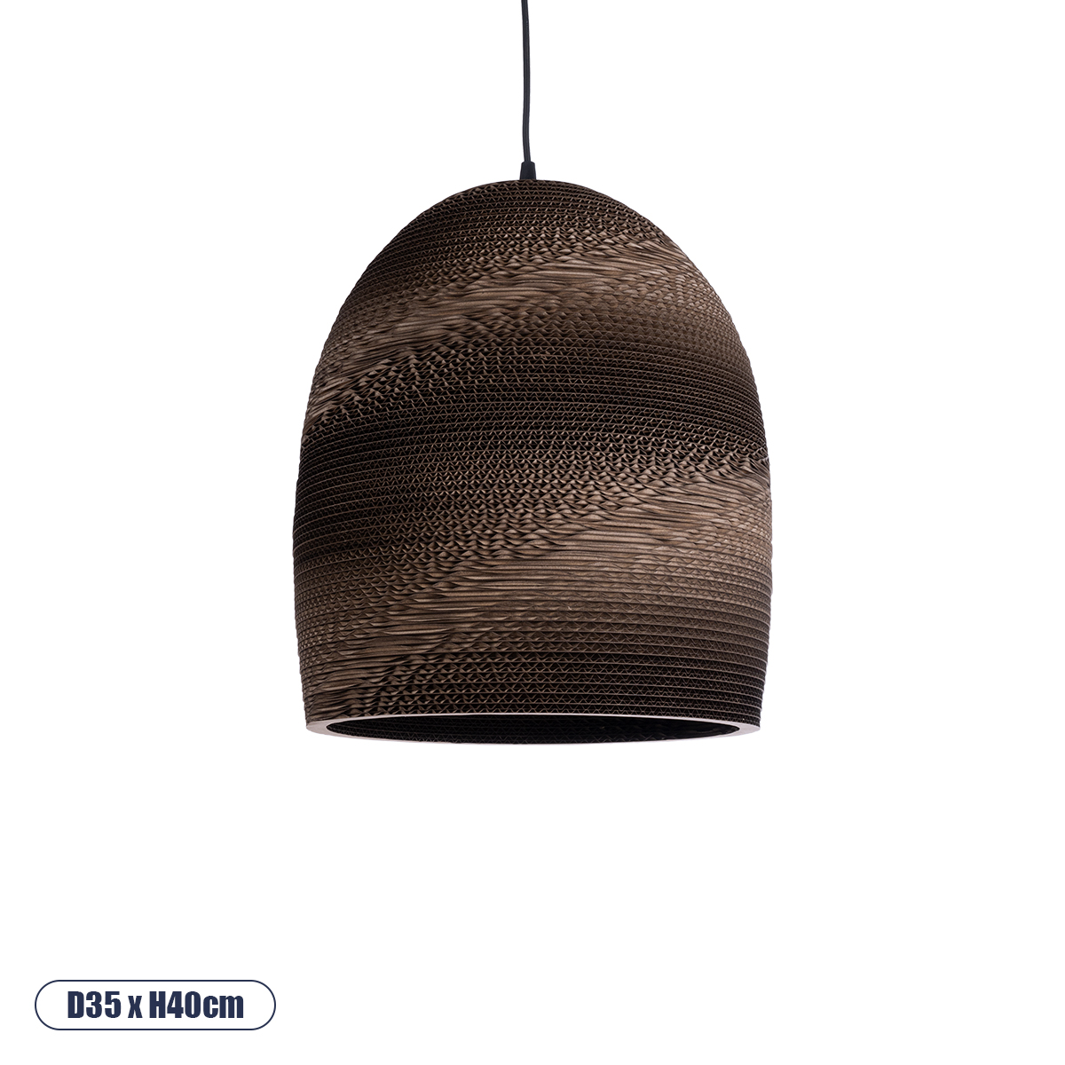 Boho Κρεμαστό Φωτιστικό Οροφής με Ντουί 1 x E27 AC 220-240V IP20 - Καφέ - Μ35 x Π35 x Υ40cm