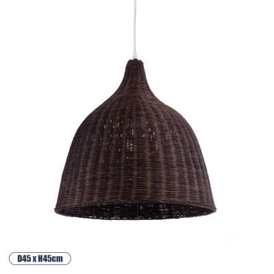 Boho Κρεμαστό Φωτιστικό Οροφής με Ντουί 1 x E27 AC 220-240V IP20 - Καφέ - Μ45 x Π45 x Υ45cm