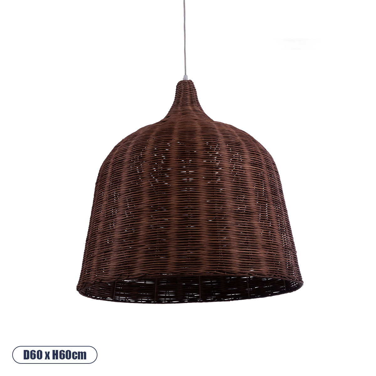 Boho Κρεμαστό Φωτιστικό Οροφής με Ντουί 1 x E27 AC 220-240V IP20 - Καφέ - Μ60 x Π60 x Υ60cm