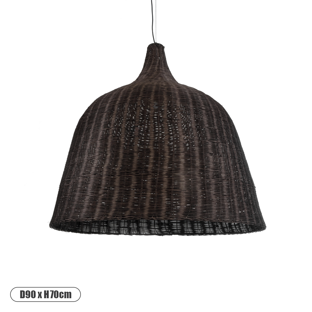 Boho Κρεμαστό Φωτιστικό Οροφής με Ντουί 1 x E27 AC 220-240V IP20 - Καφέ - Μ90 x Π90 x Y90cm