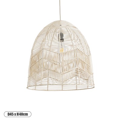 Boho Κρεμαστό Φωτιστικό Οροφής με Ντουί 1 x E27 AC 220-240V IP20 - Μπεζ - Μ45 x Π45 x Υ48cm
