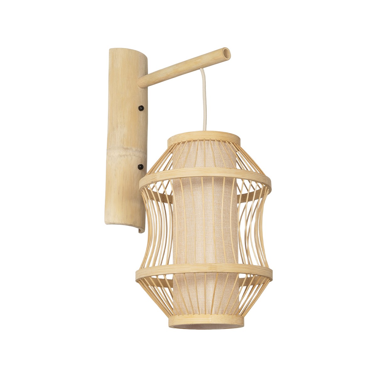  Boho Φωτιστικό Τοίχου - Απλίκα με Ντουί 1 x E27 AC 220-240V IP20 - Μπεζ - Μ24 x Π32 x Υ55cm
