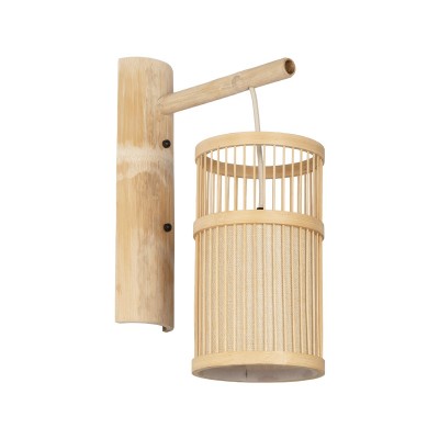  Boho Φωτιστικό Τοίχου - Απλίκα με Ντουί 1 x E27 AC 220-240V IP20 - Μπεζ - Μ16 x Π26.5 x Υ47cm