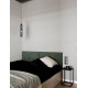  LIGHT SMOKY GREY GLASS MATT BLACK METAL PENDANT