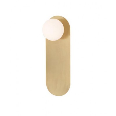 OPAL ORB SCONCE WITH MATTE GOLD ATTACHMENT PLATE D:8CM W:10CM L:30CM
