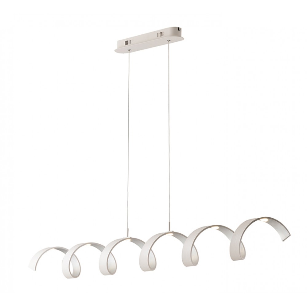 SOSPENSIONE LED HELIX BIANCA/SILVER 30W 2520LM 3000K 125X13,5CM