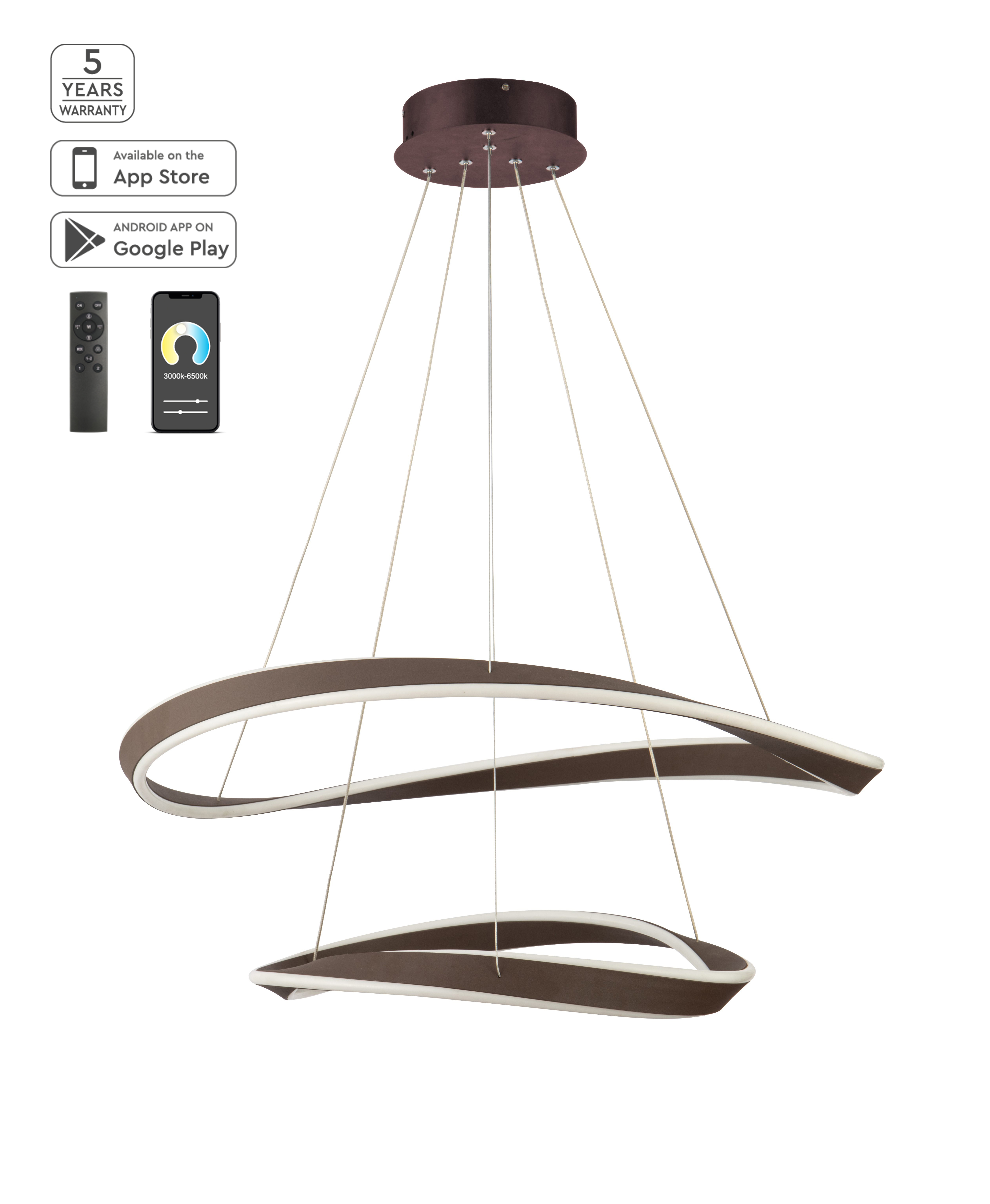 SE LED SMART 82 MATEO PENDANT COFFEE BROWN Β5