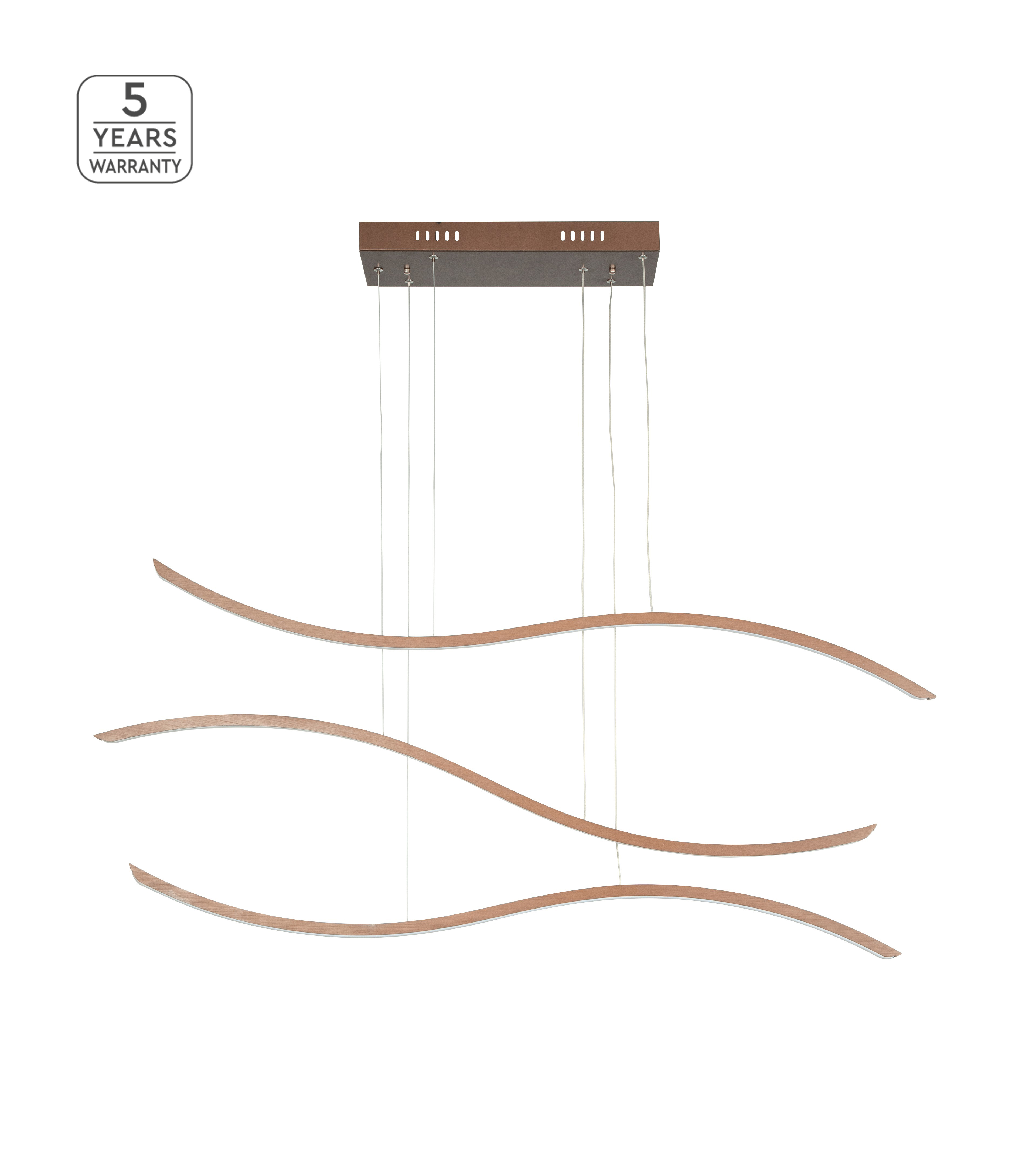 SE LED 120 WAVES PENDANT COFFEE BROWN Β5