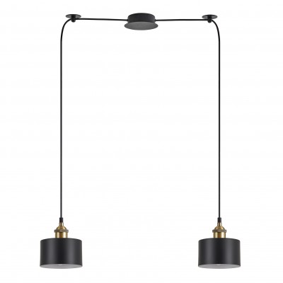 SE21-BR-10-BL2-MS1 MAGNUM BRONZE Black Metal Shade Pendant+