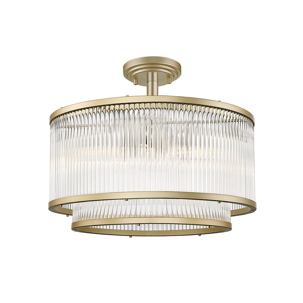 MATT GOLD CEILING FIXTURE WITH GLASS D:415mm H:320mm