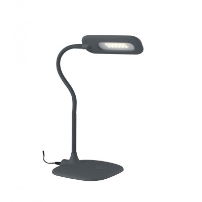 LAMPADA DA LETTURA LED DARWIN GRIGIA 4,8W 450LM 4000K DIMMERABILE 16X16X53,5CM