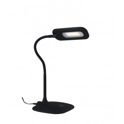 LAMPADA DA LETTURA LED DARWIN NERA 4,8W 450LM 4000K DIMMERABILE 16X16X53,5CM