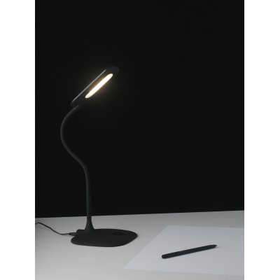 LAMPADA DA LETTURA LED DARWIN NERA 4,8W 450LM 4000K DIMMERABILE 16X16X53,5CM