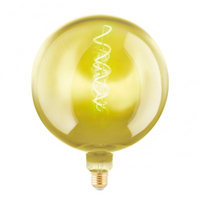ROUND DECORATIVE E27 LIGHTBULB GOLD