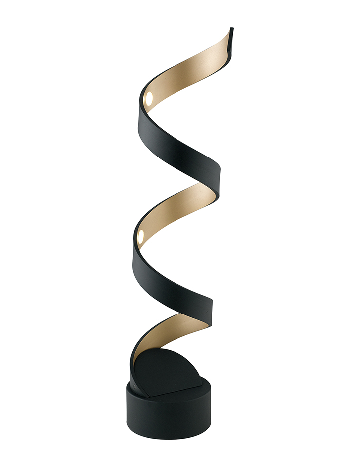 LUME LED HELIX NERO/ORO 12W 740LM 3000K 14,5X66CM