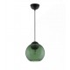 ΣΦΑΙΡΙΚΟ ΜΟΝΟΦΩΤΟ DARK GREEN GLASS-BLACK METAL D:24cm