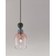 GLASS PENDANT GREEN-BLUE-PINK GRADIENT H:31,4cm
