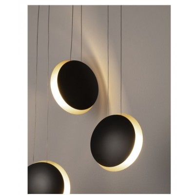 3-LIGHT FIXTURE SANDY BLACK-GOLD METAL