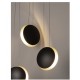3-LIGHT FIXTURE SANDY BLACK-GOLD METAL