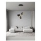 3-LIGHT FIXTURE SANDY BLACK-GOLD METAL