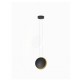 DECORATIVE SINGLE PENDANT SANDY BLACK-GOLD METAL Ø20cm