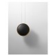 DECORATIVE SINGLE PENDANT SANDY BLACK-GOLD METAL Ø20cm