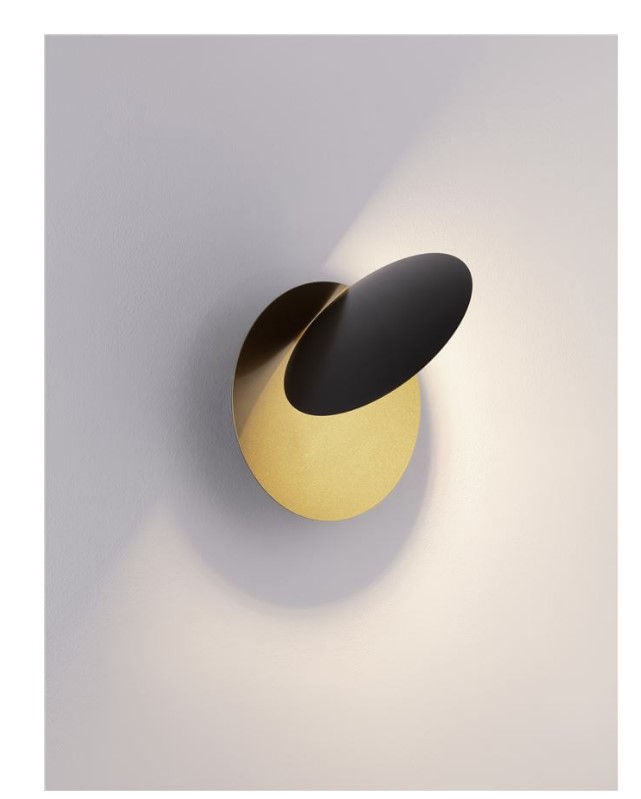 WALL SCONCE SANDY BLACK-GOLD METAL Ø20cm
