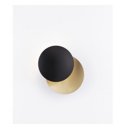 WALL SCONCE SANDY BLACK-GOLD METAL Ø20cm